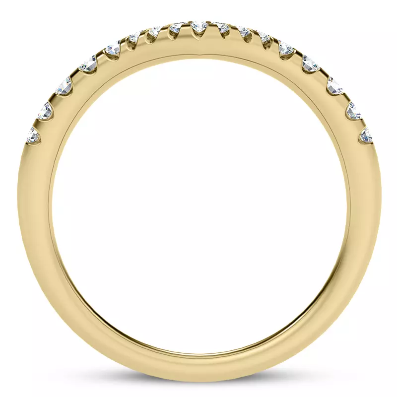 14K Yellow Gold Pau Diamond Band