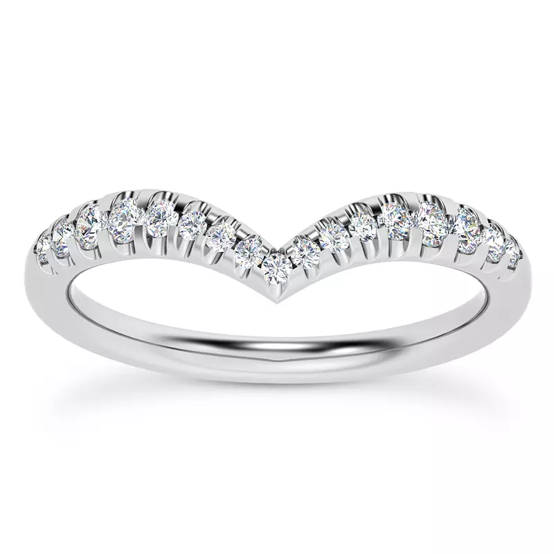 18K White Gold Pau Diamond Band