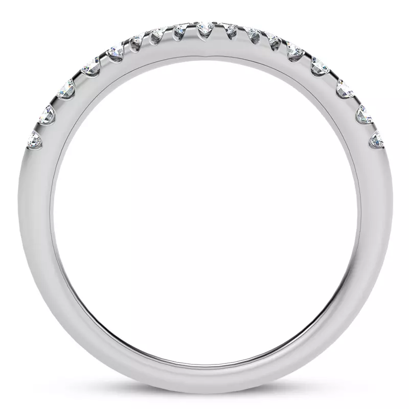 18K White Gold Pau Diamond Band