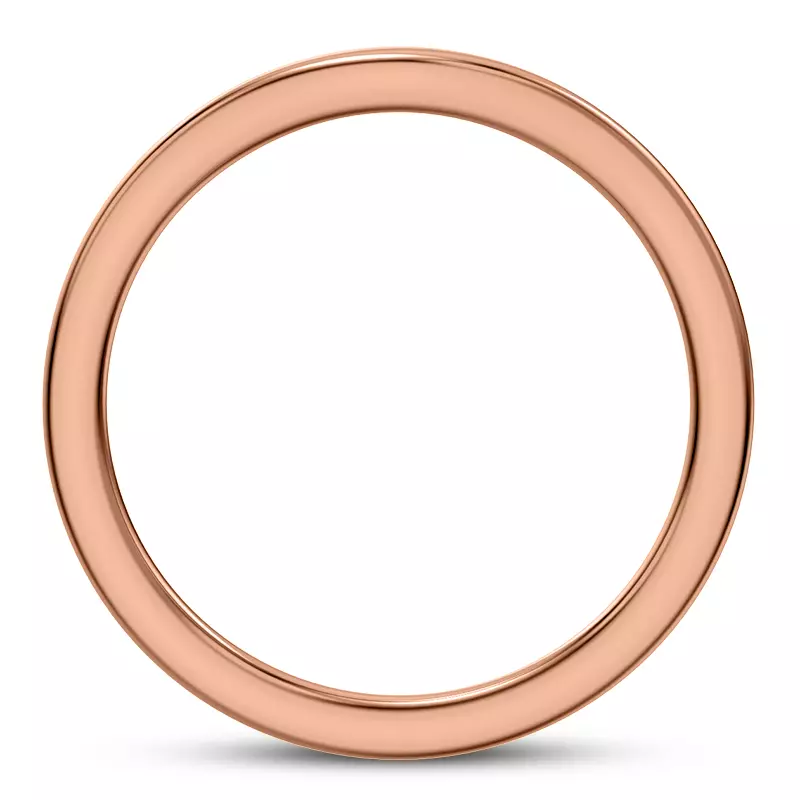 14K Rose Gold Bleeker Curved Band