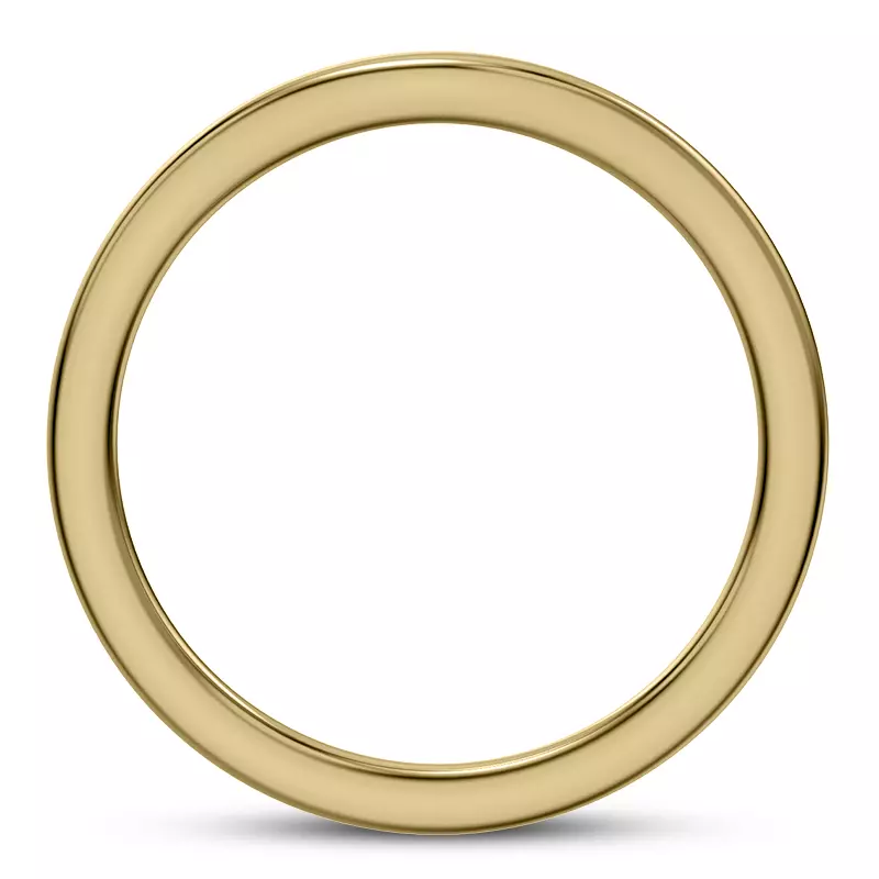 18K Yellow Gold Bleeker Curved Band