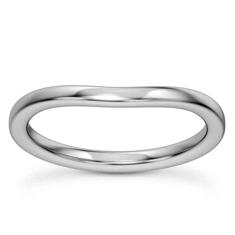 Platinum Bleeker Curved Band