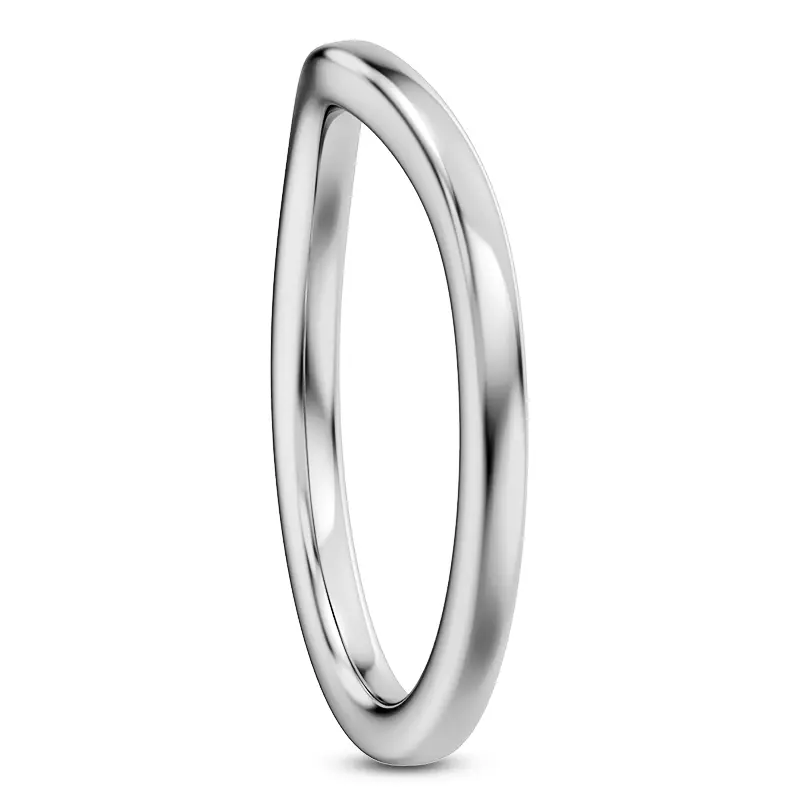 Platinum Bleeker Curved Band