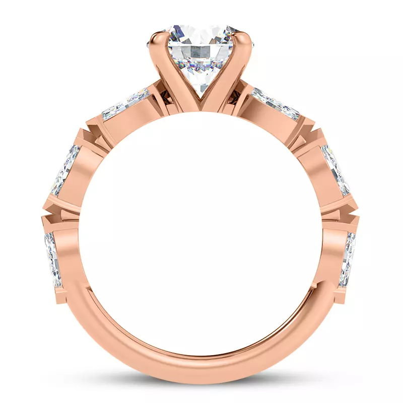 14K Rose Gold Pala Marquise Lab Engagement Ring