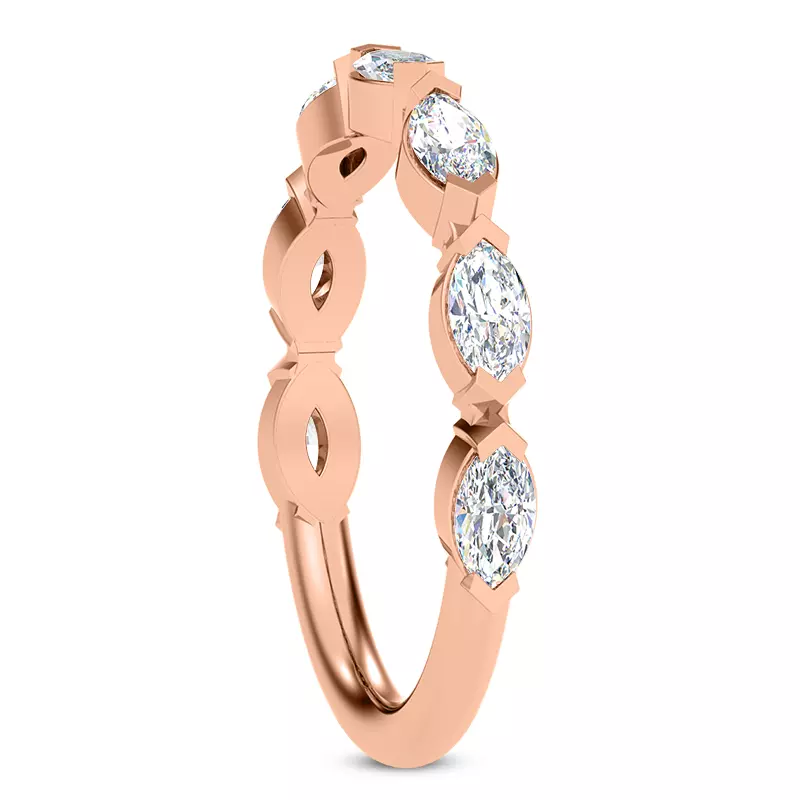 14K Rose Gold Pala Marquise Diamond Band