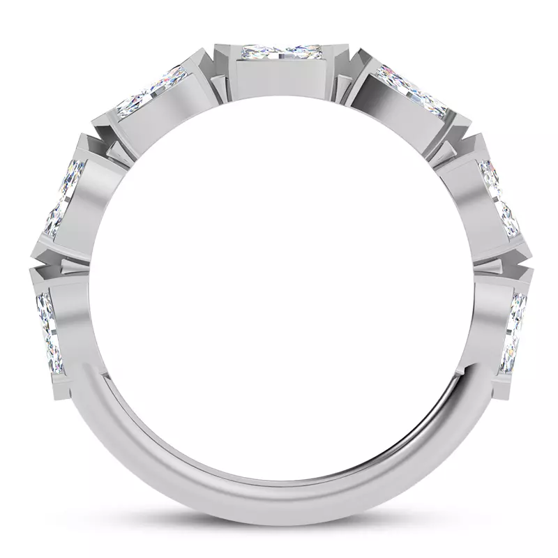 14K White Gold Pala Marquise Diamond Band