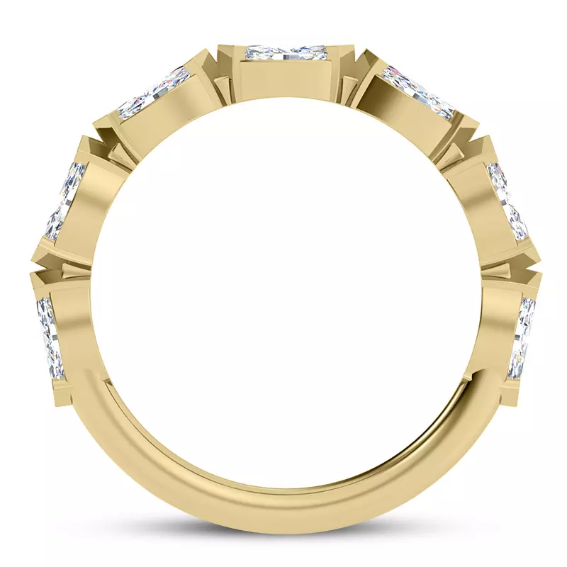 14K Yellow Gold Pala Marquise Lab Band