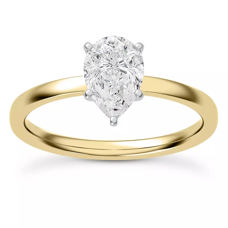 14K Yellow Gold Boda Six Prong 1.5mm Comfort Fit Engagement Ring