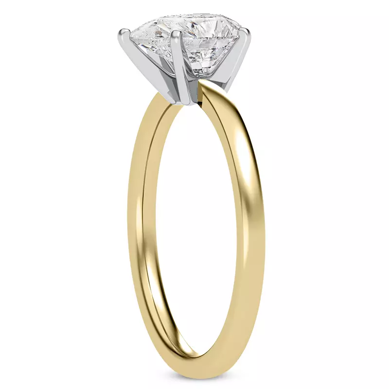 14K Yellow Gold Boda Six Prong 1.5mm Comfort Fit Engagement Ring