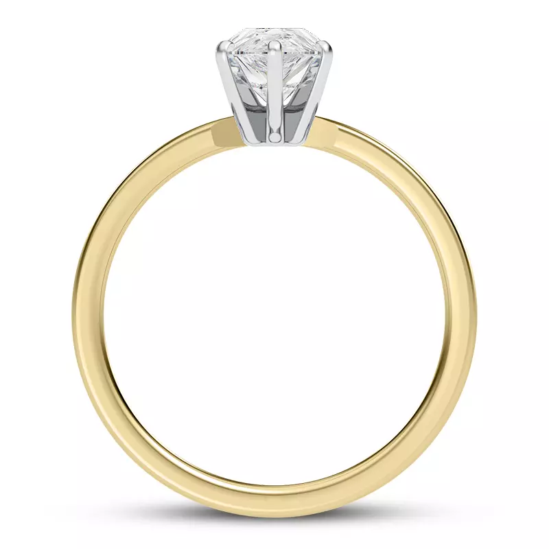 14K Yellow Gold Boda Six Prong 1.5mm Comfort Fit Engagement Ring