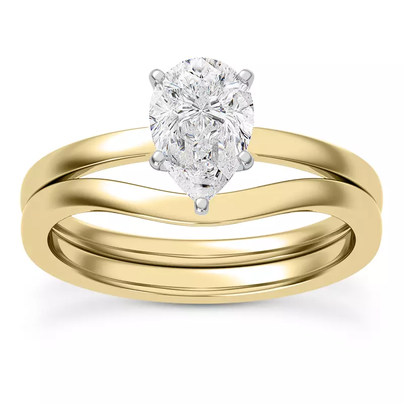 14K Yellow Gold Boda Six Prong 1.5mm Comfort Fit Engagement Ring