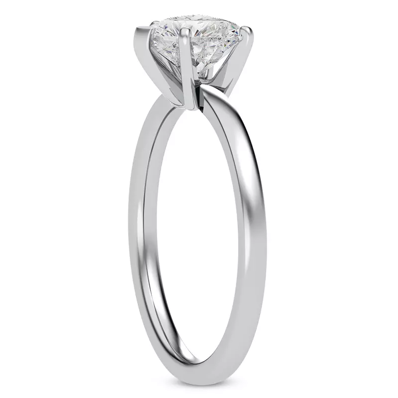 Platinum Boda Six Prong 1.5mm Comfort Fit Engagement Ring