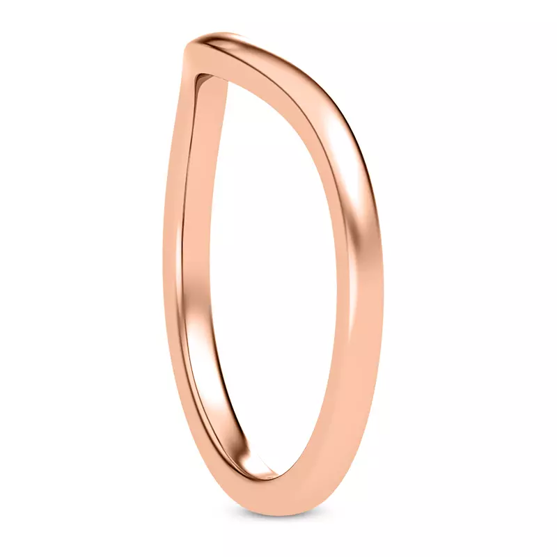 14K Rose Gold Boda 1.5mm Curved Band