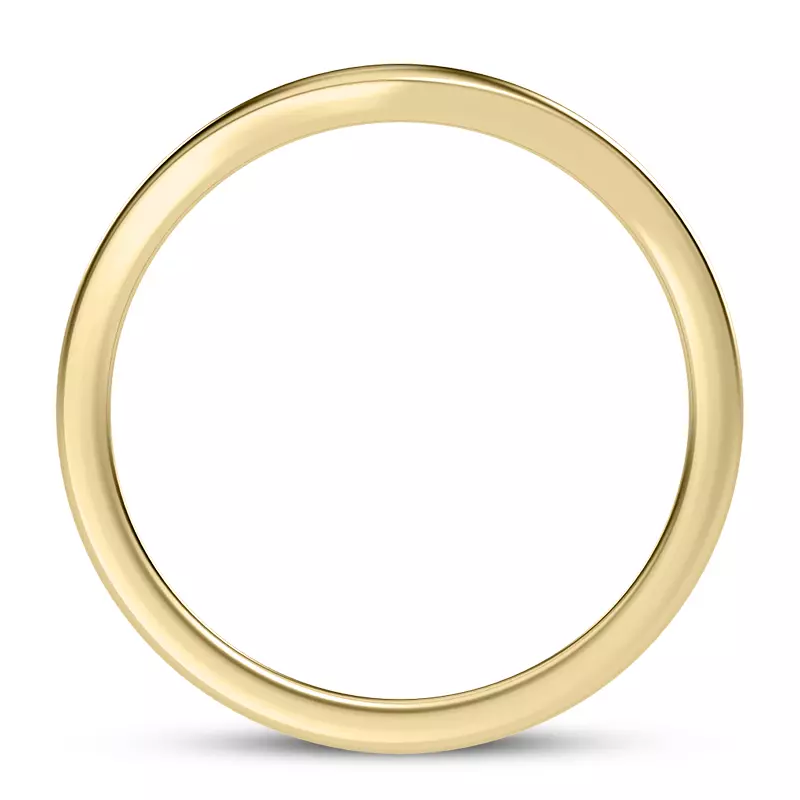 14K Yellow Gold Boda 1.5mm Curved Band