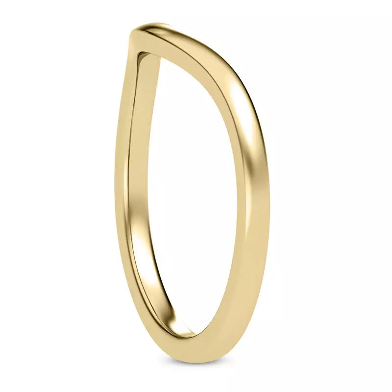 18K Yellow Gold Boda 1.5mm Curved Band
