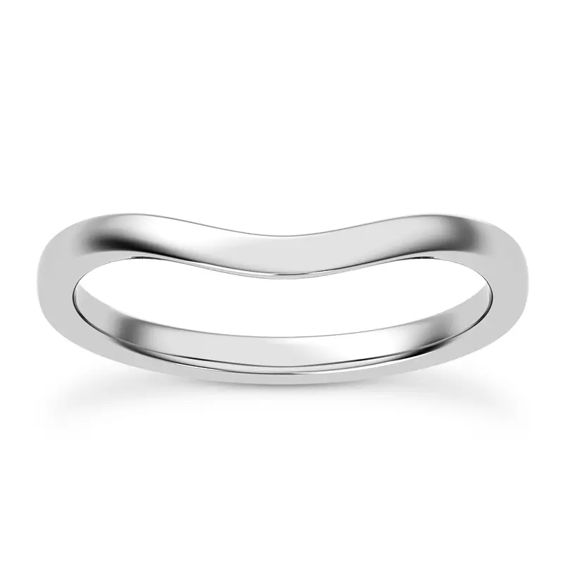 Platinum Boda 1.5mm Curved Band