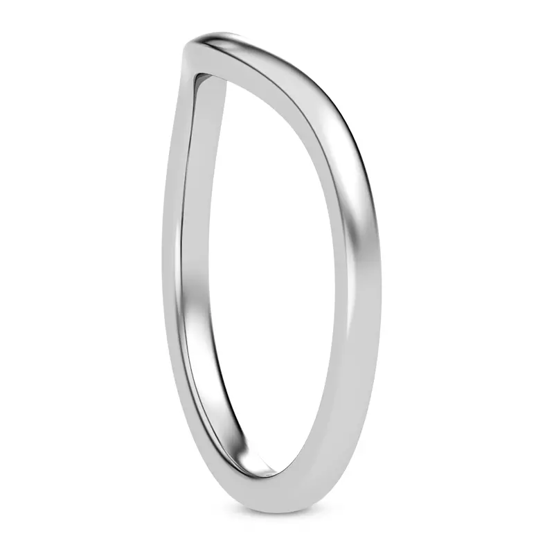 Platinum Boda 1.5mm Curved Band