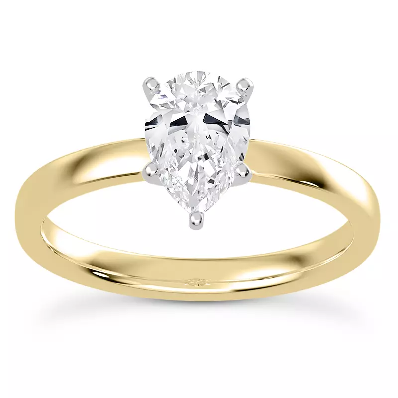 14K Yellow Gold Boda Six Prong 2mm Comfort Fit Engagement Ring