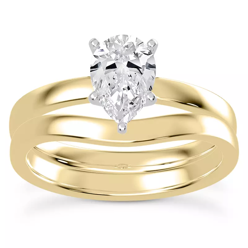 14K Yellow Gold Boda Six Prong 2mm Comfort Fit Engagement Ring
