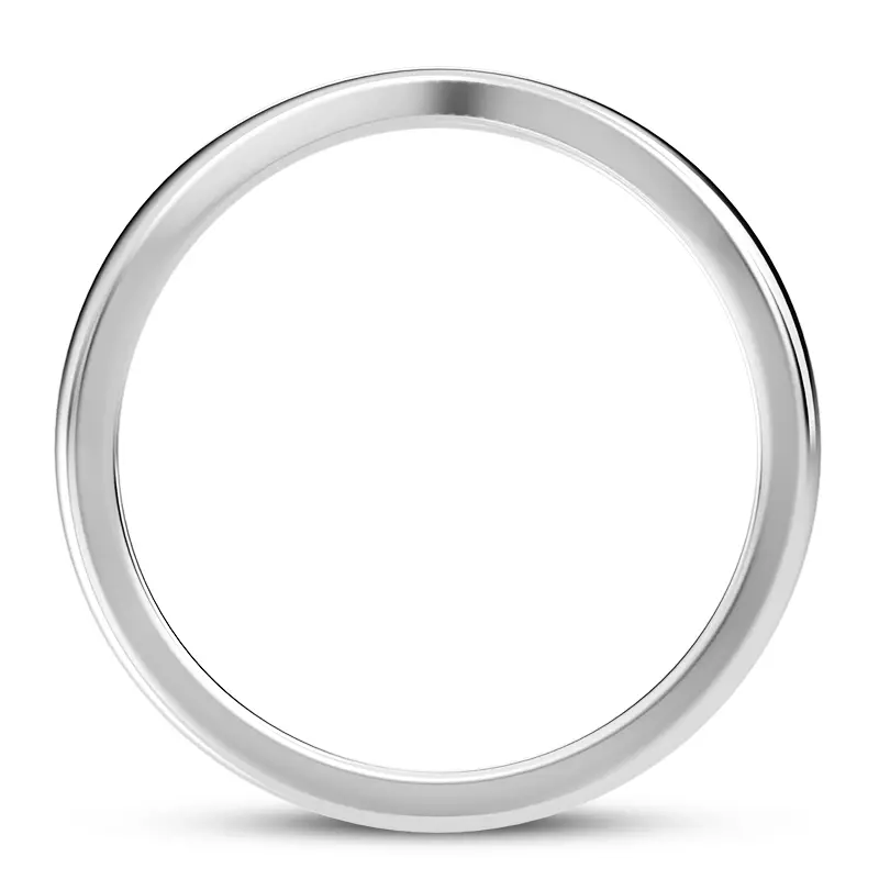 14K White Gold Boda 2mm Curved Band