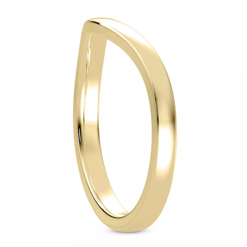 14K Yellow Gold Boda 2mm Curved Band