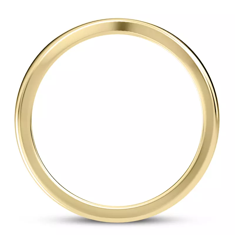 14K Yellow Gold Boda 2mm Curved Band