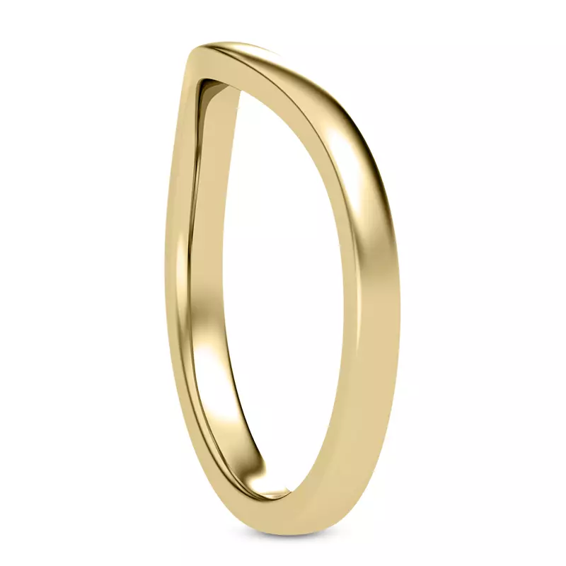 18K Yellow Gold Boda Curved 2mm Band