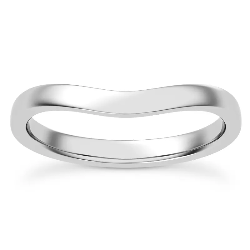 Platinum Boda Curved 2mm Band
