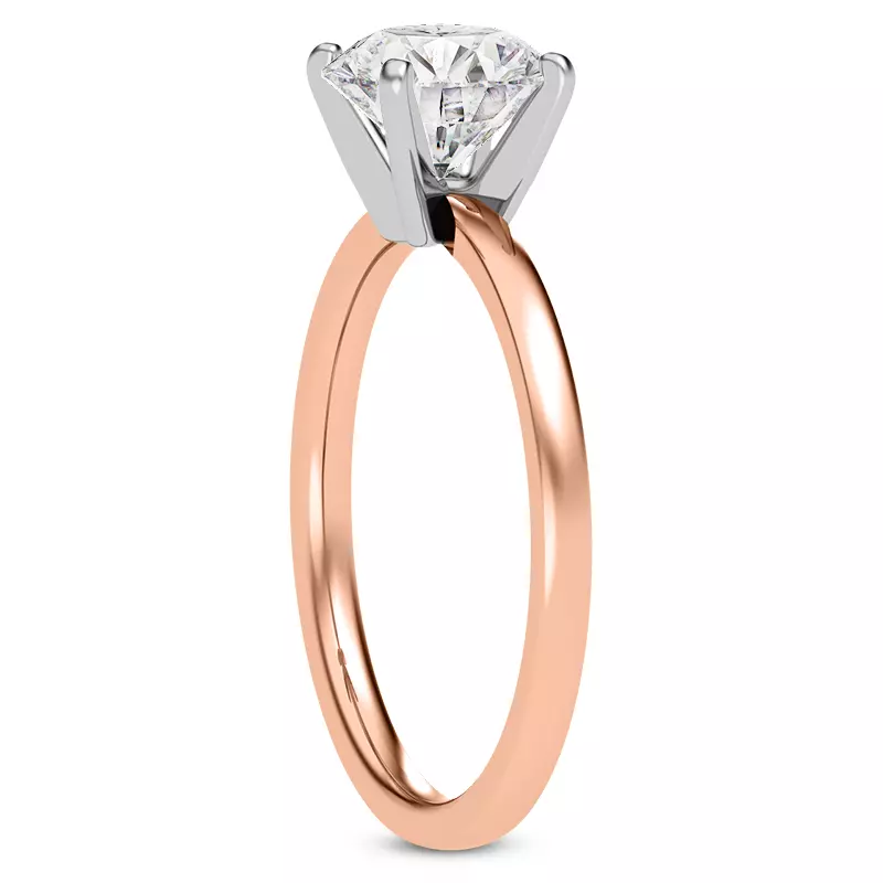 14K Rose Gold Linda 1.5mm Comfort Fit Engagement Ring