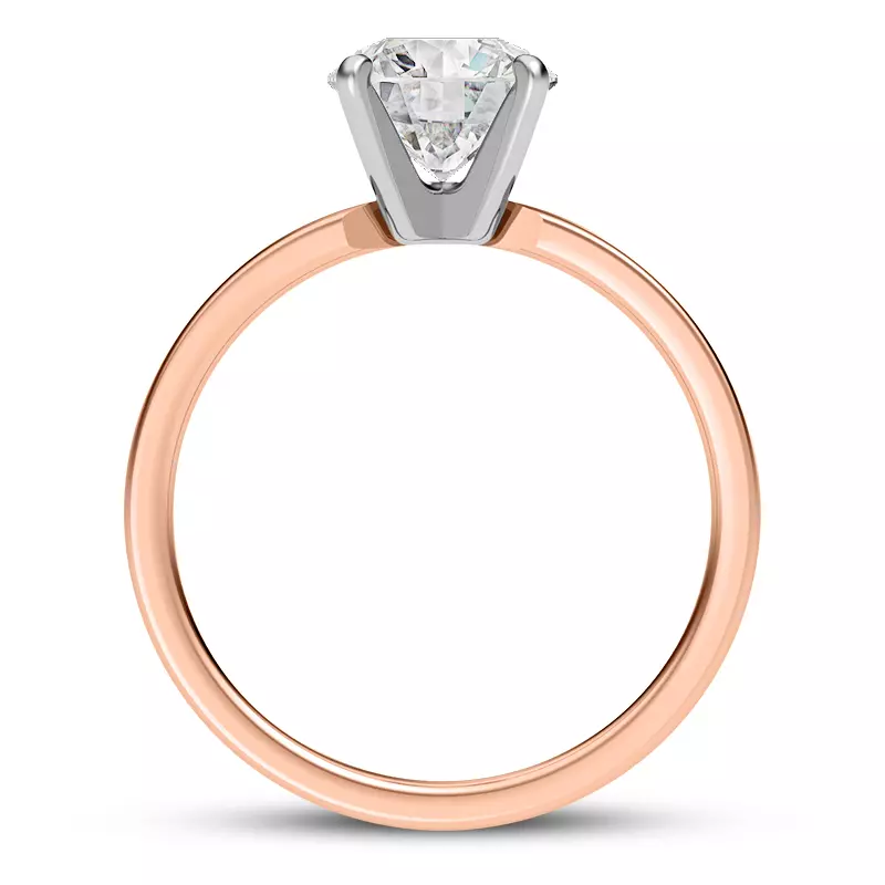 14K Rose Gold Linda 1.5mm Comfort Fit Engagement Ring