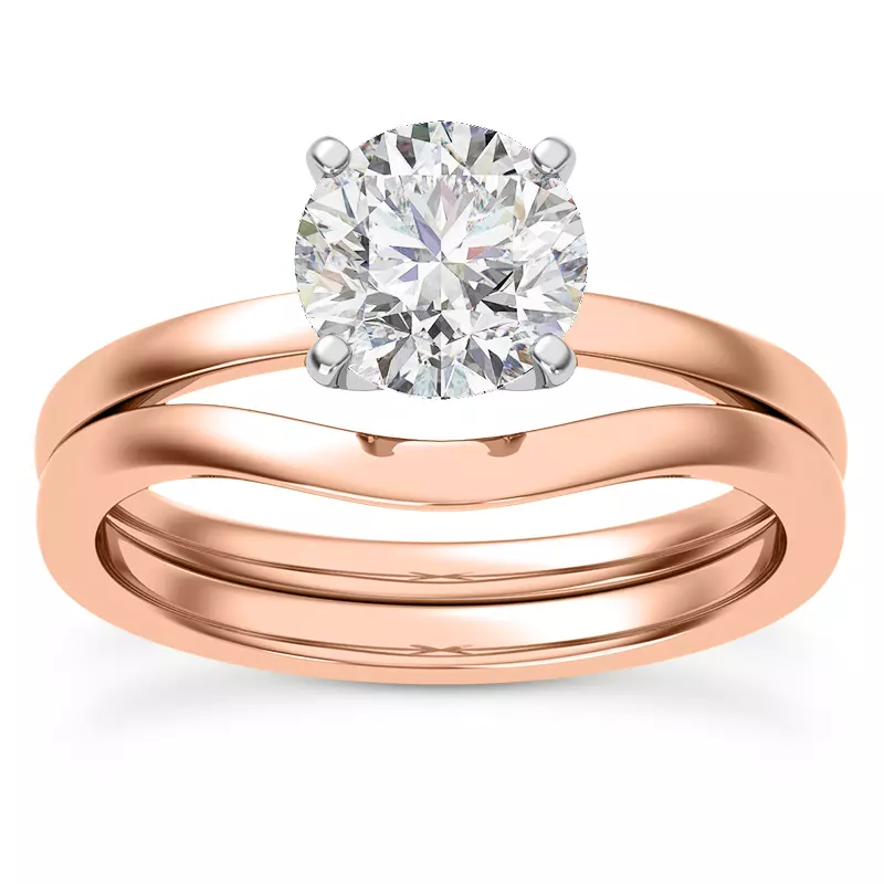 14K Rose Gold Linda 1.5mm Comfort Fit Engagement Ring