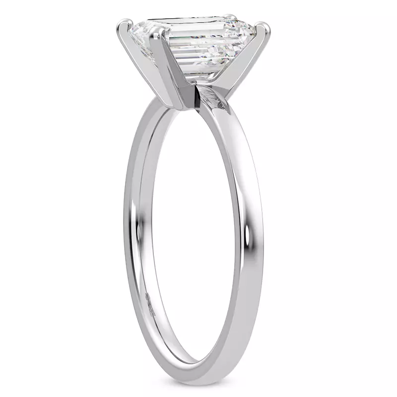 14K White Gold Linda 1.5mm Comfort Fit Engagement Ring