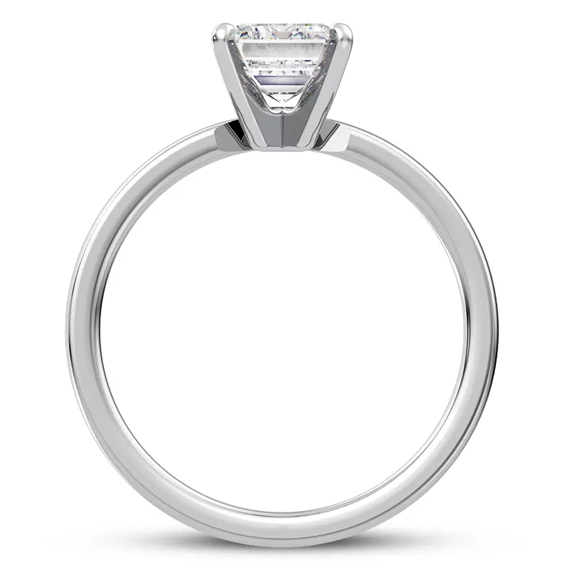14K White Gold Linda 1.5mm Comfort Fit Engagement Ring