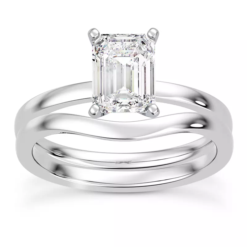 14K White Gold Linda 1.5mm Comfort Fit Engagement Ring