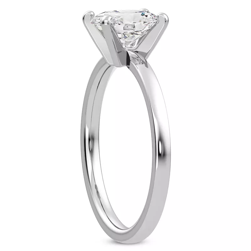 14K White Gold Linda 1.5mm Comfort Fit Engagement Ring