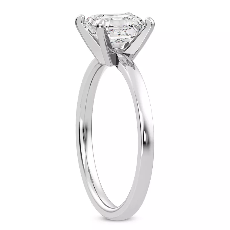 14K White Gold Linda 1.5mm Comfort Fit Engagement Ring