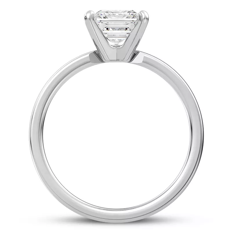 14K White Gold Linda 1.5mm Comfort Fit Engagement Ring