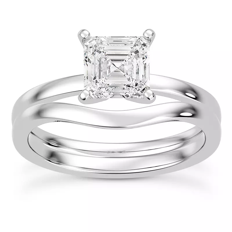 14K White Gold Linda 1.5mm Comfort Fit Engagement Ring