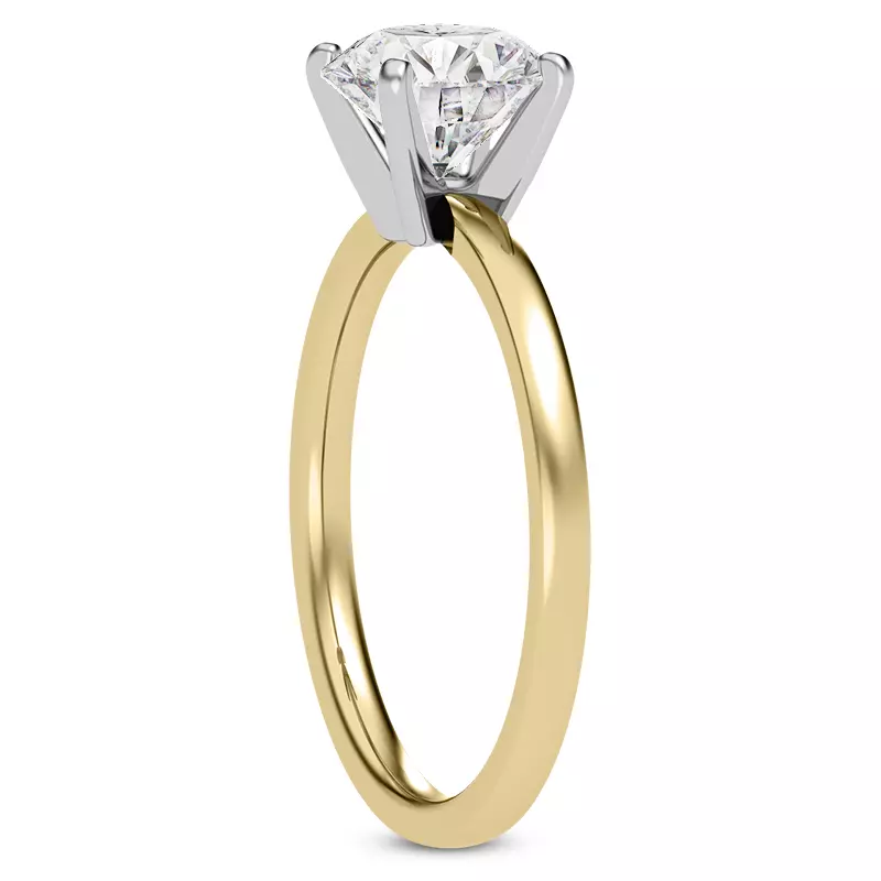 14K Yellow Gold Linda 1.5mm Comfort Fit Engagement Ring