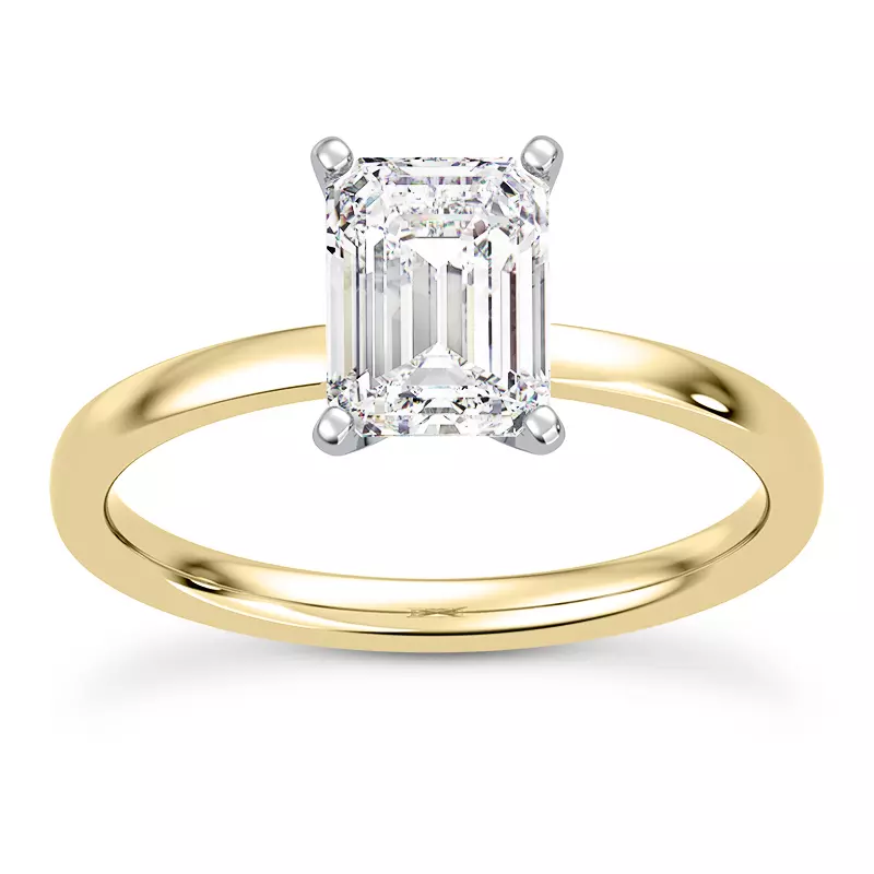 14K Yellow Gold Linda 1.5mm Comfort Fit Engagement Ring