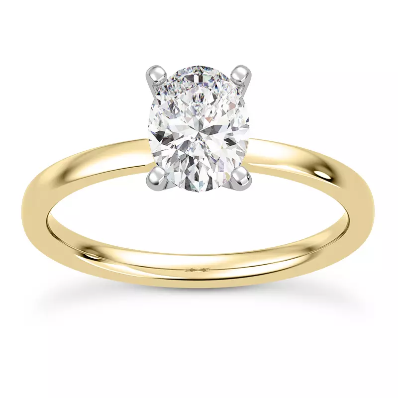 14K Yellow Gold Linda 1.5mm Comfort Fit Engagement Ring