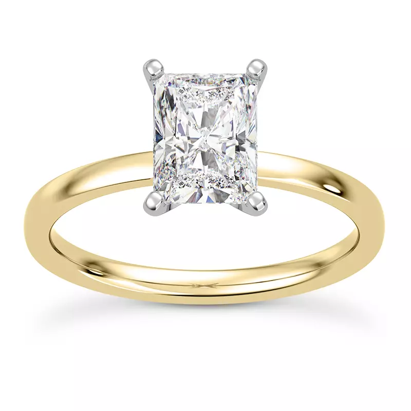 14K Yellow Gold Linda 1.5mm Comfort Fit Engagement Ring