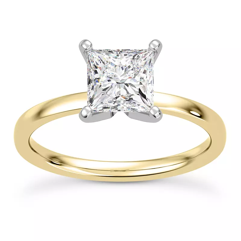18K Yellow Gold Linda 1.5mm Comfort Fit Engagement Ring