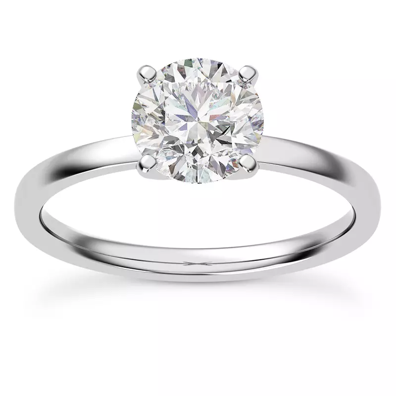 Platinum Linda 1.5mm Comfort Fit Engagement Ring