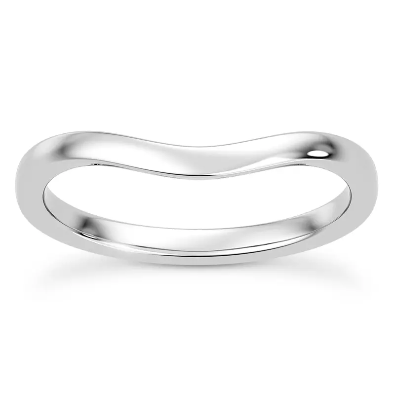 Platinum Linda 1.5mm Curved Band