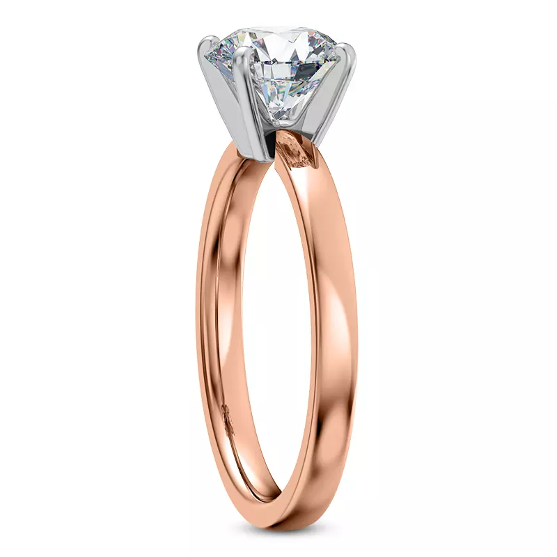 14K Rose Gold Linda 2mm Comfort Fit Engagement Ring