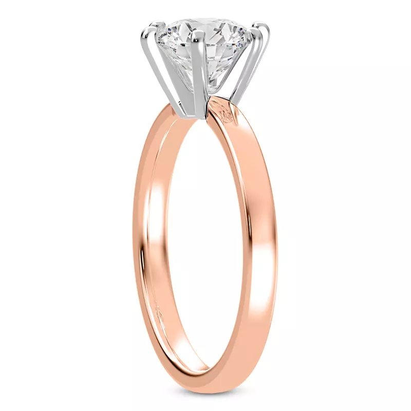 14K Rose Gold Linda 2mm Comfort Fit Engagement Ring