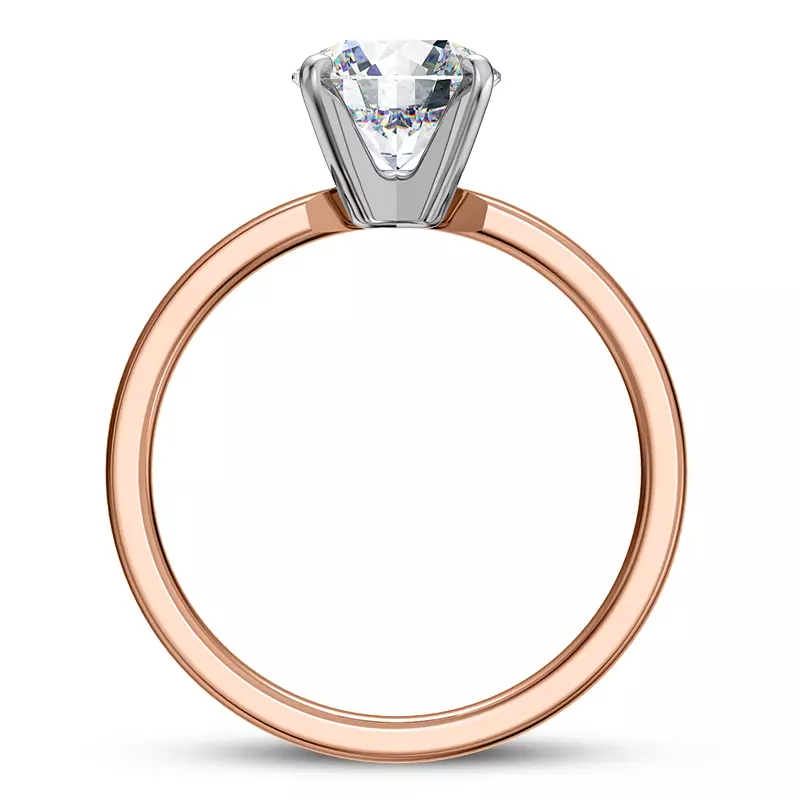 14K Rose Gold Linda 2mm Comfort Fit Engagement Ring