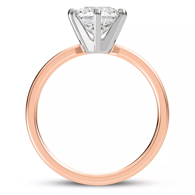 14K Rose Gold Linda 2mm Comfort Fit Engagement Ring