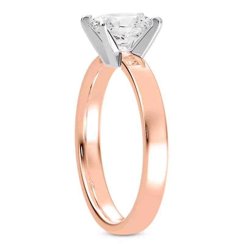 14K Rose Gold Linda 2mm Comfort Fit Engagement Ring